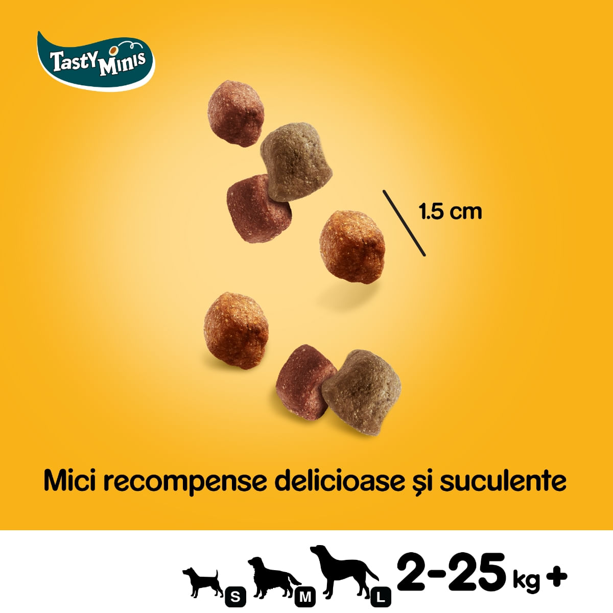 PEDIGREE Tasty Bites, recompense câini, cubulețe cu branză, 130g