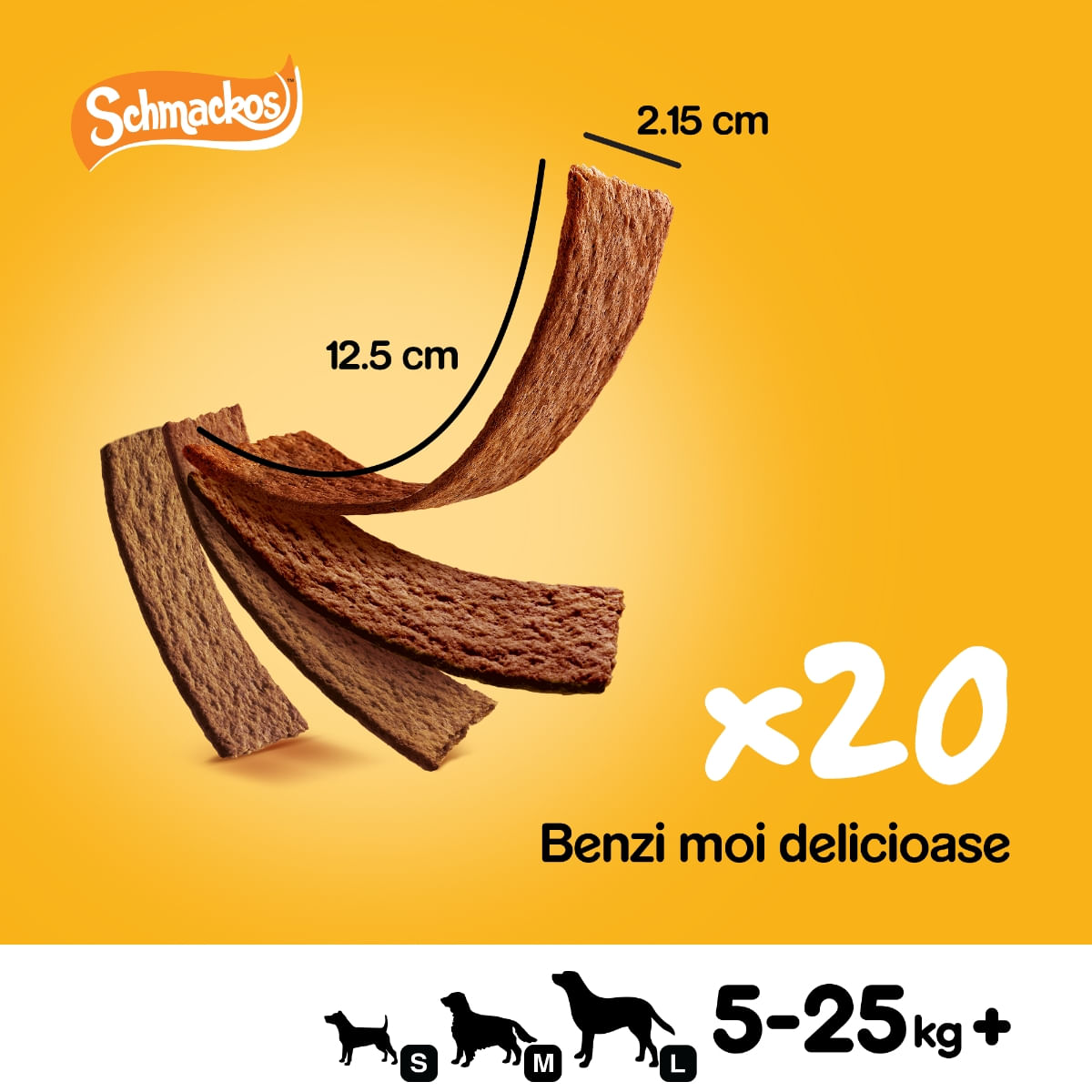 PEDIGREE Schmackos Multi Mix, recompense câini, benzi moi, carne, 20buc - 2 | YEO