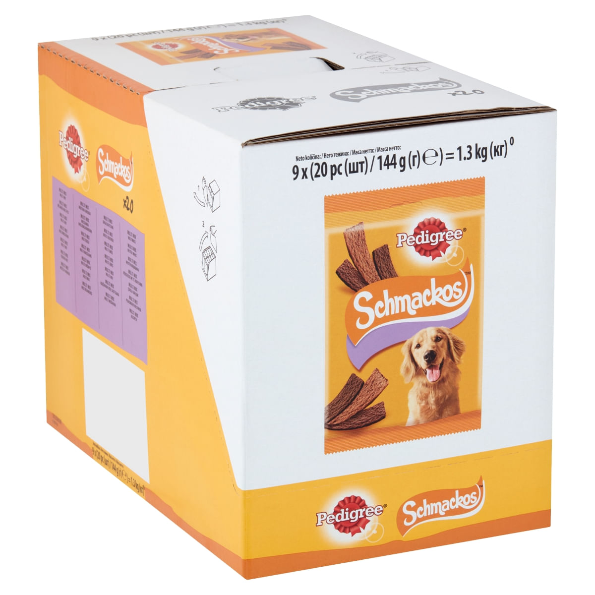 PEDIGREE Schmackos Multi Mix, recompense câini, benzi moi, carne, 20buc