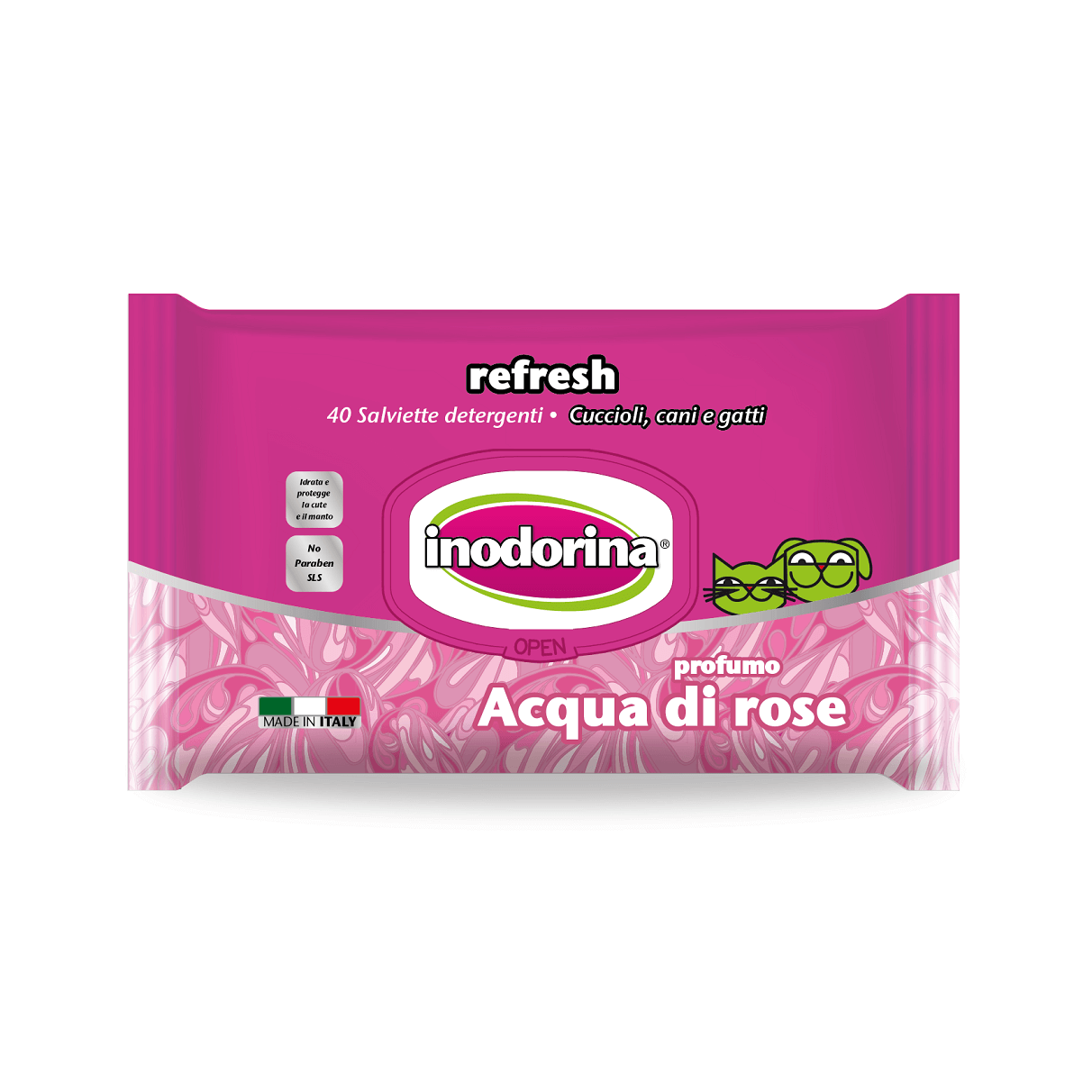 Servetele Inodorina Refresh Rose Water, 40 Buc - 1 | YEO