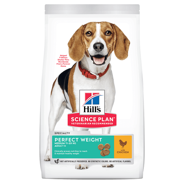 Hill\'s SP Canine Adult Perfect Weight Medium Pui, 2 Kg