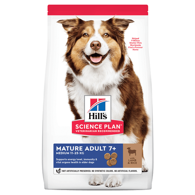 Hill's SP Canine Mature Medium Miel si Orez, 14 Kg