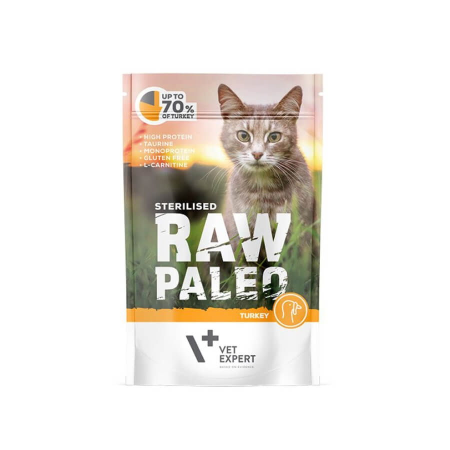 Raw Paleo Sterilised Cat Curcan, 100 g - 1 | YEO
