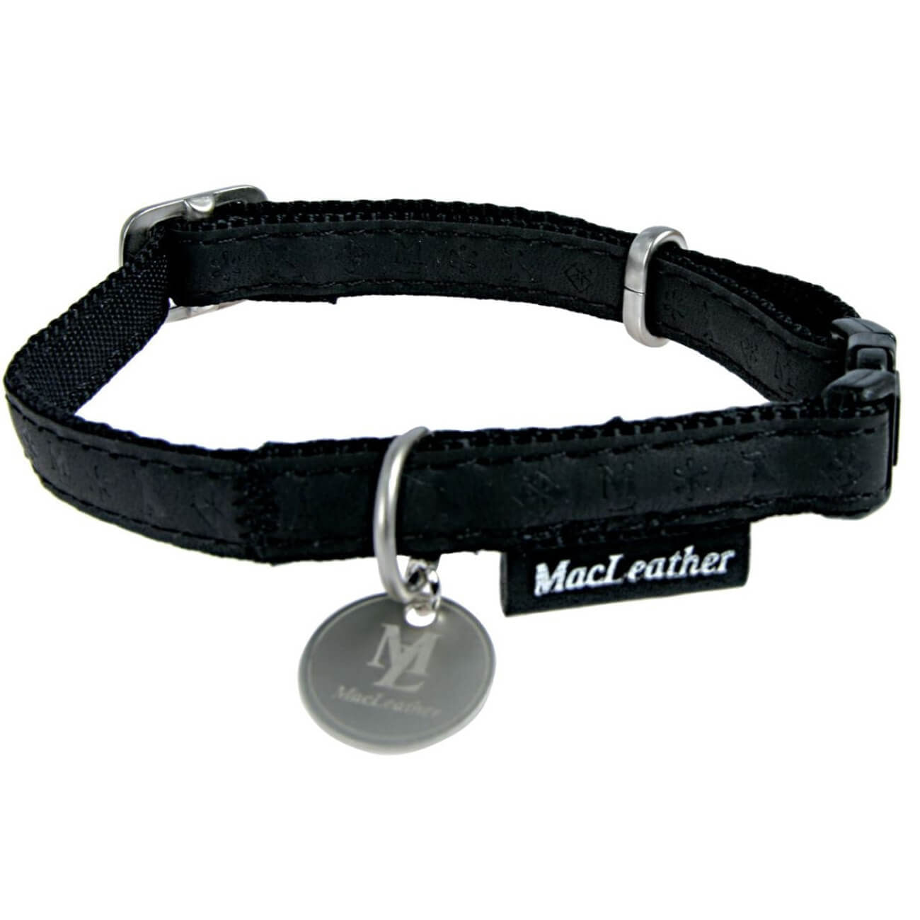 Zgarda Pentru Caini Macleather Negru 25mm - 1 | YEO