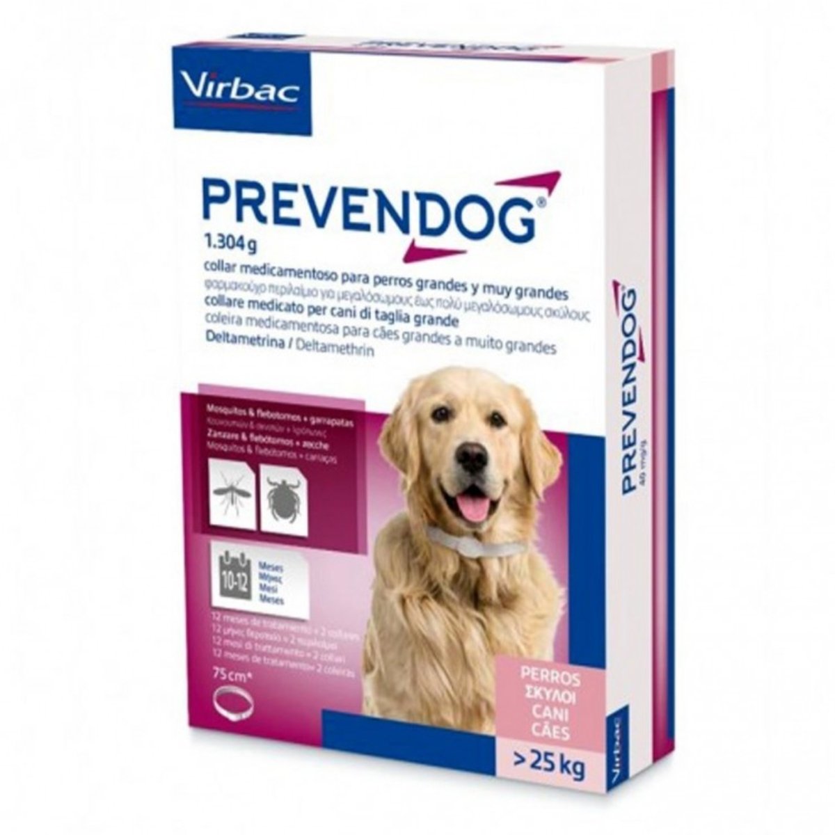 PREVENDOG, zgarda antiparazitara, caini PREVENDOG, zgardă antiparazitară, câini, 75cm, 2 bucati