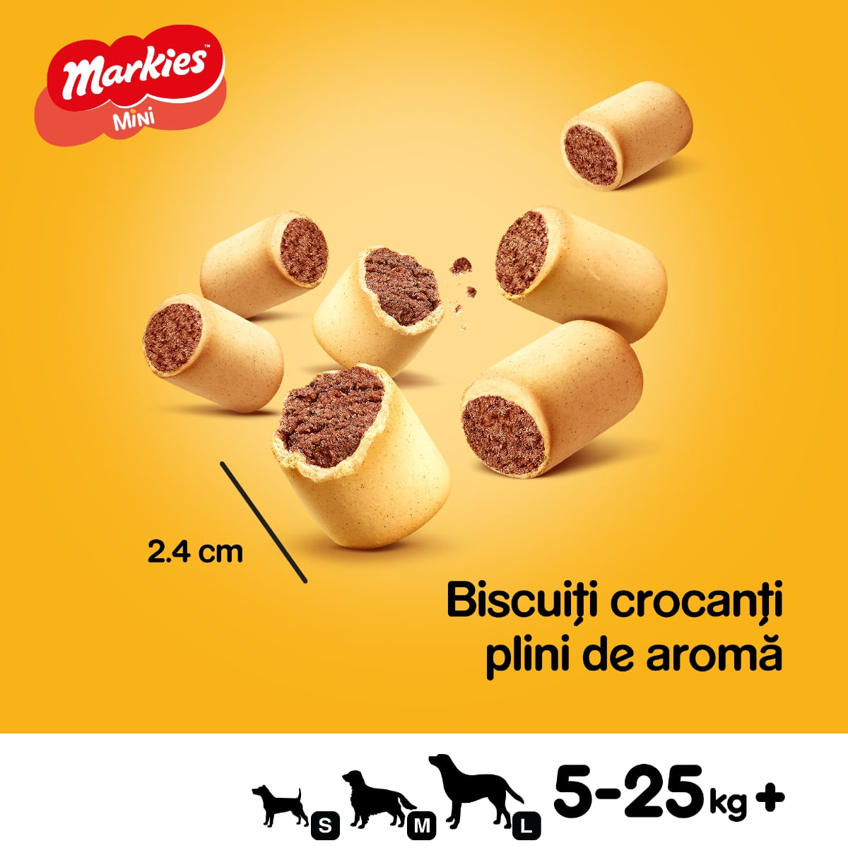 PEDIGREE Markies Minis, recompense câini, biscuiți, aromă de măduvă, 500g - 3 | YEO