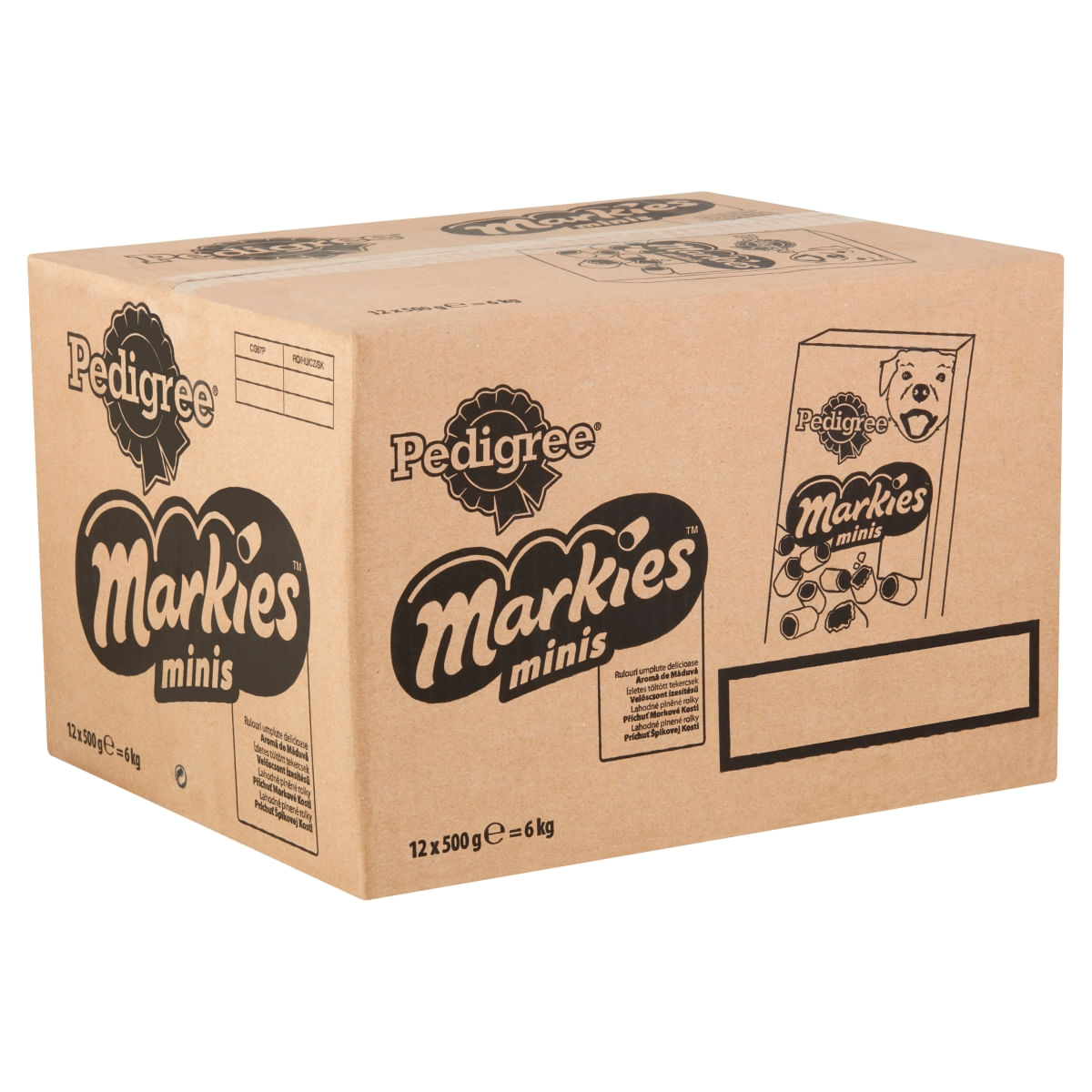 PEDIGREE Markies Minis, recompense câini, biscuiți, aromă de măduvă, 500g