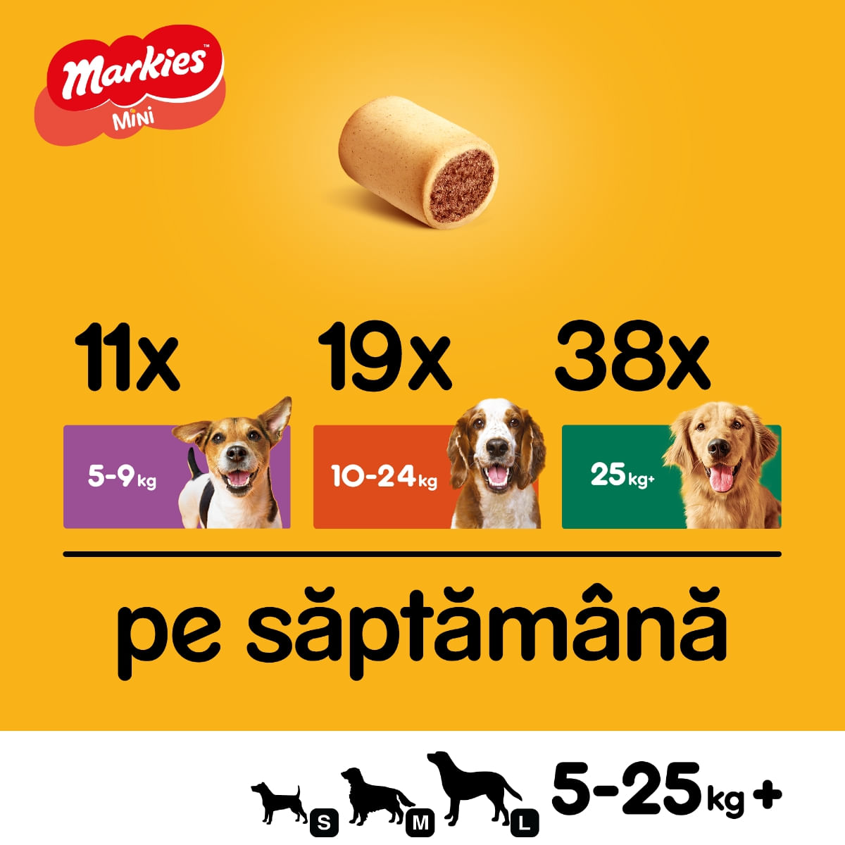 PEDIGREE Markies Minis, recompense câini, biscuiți, aromă de măduvă, 500g