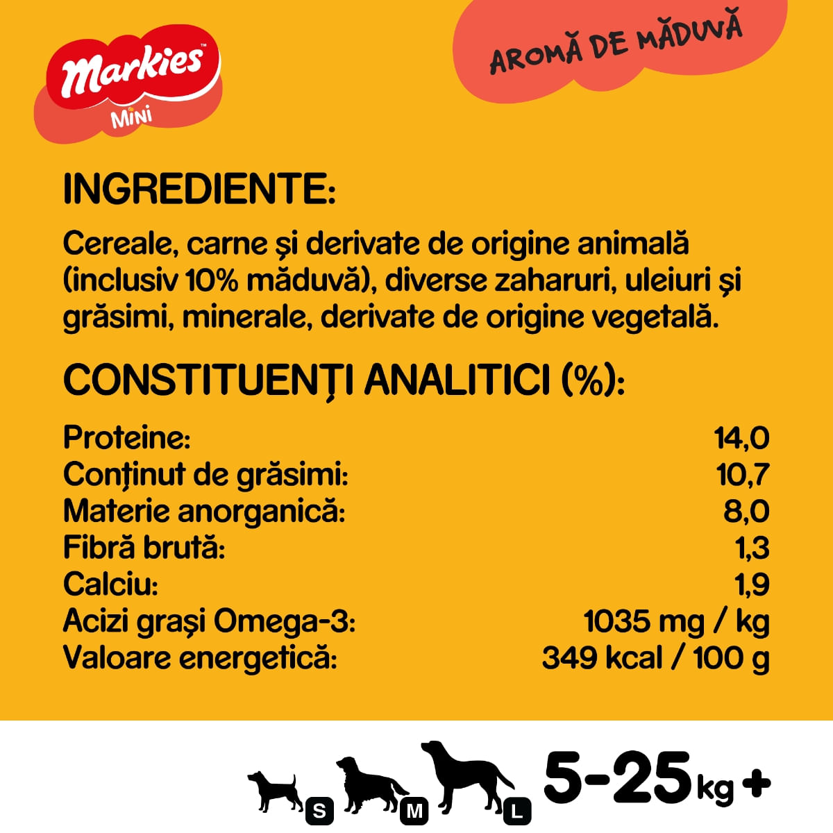 PEDIGREE Markies Minis, recompense câini, biscuiți, aromă de măduvă, 500g