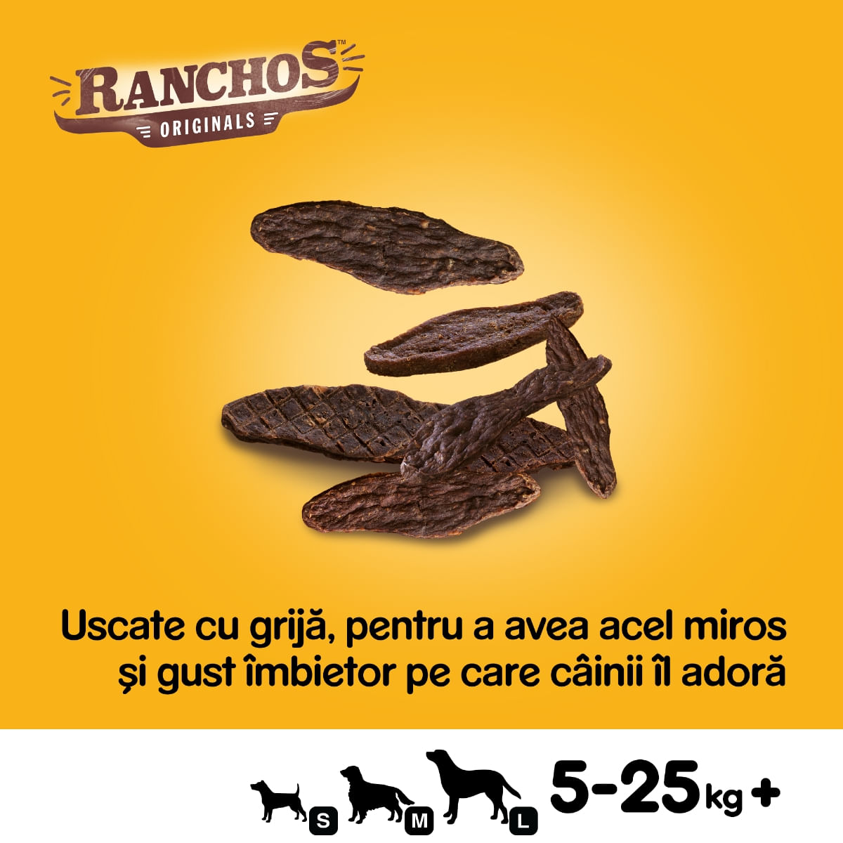 PEDIGREE Ranchos, recompense câini, fâșii uscate, Pui, 70g