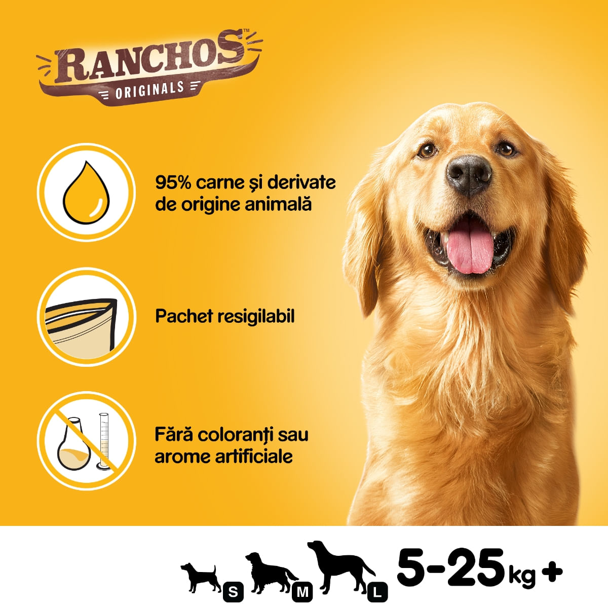 PEDIGREE Ranchos, recompense câini, fâșii uscate, Vită, 70g