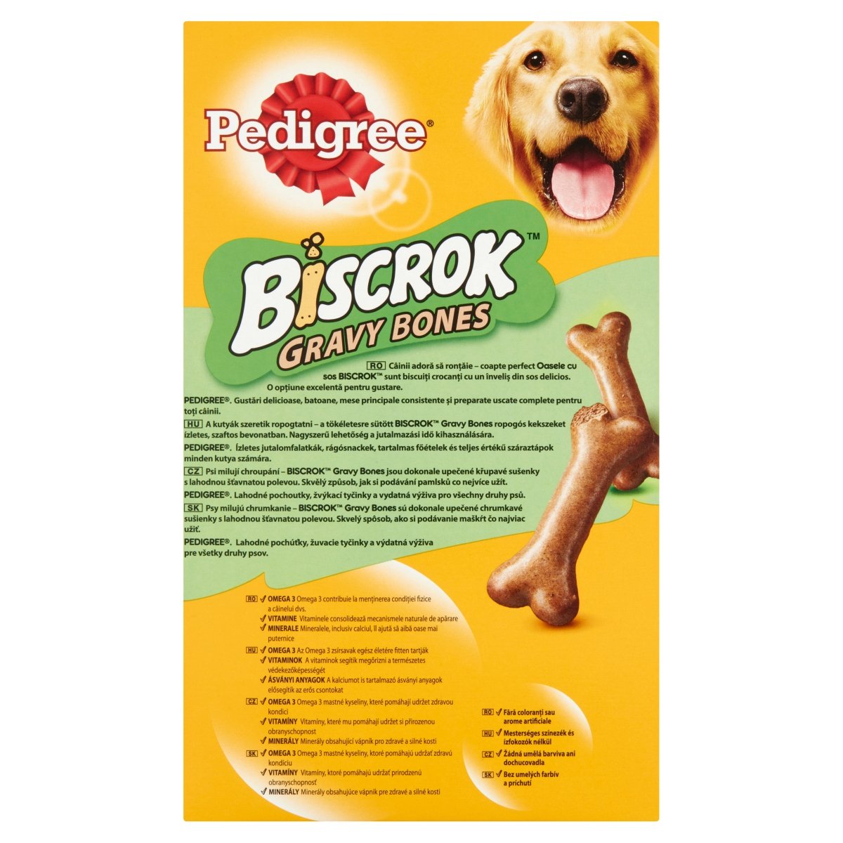 PEDIGREE Biscrok Gravy Bones, recompense câini, biscuiți, 400g