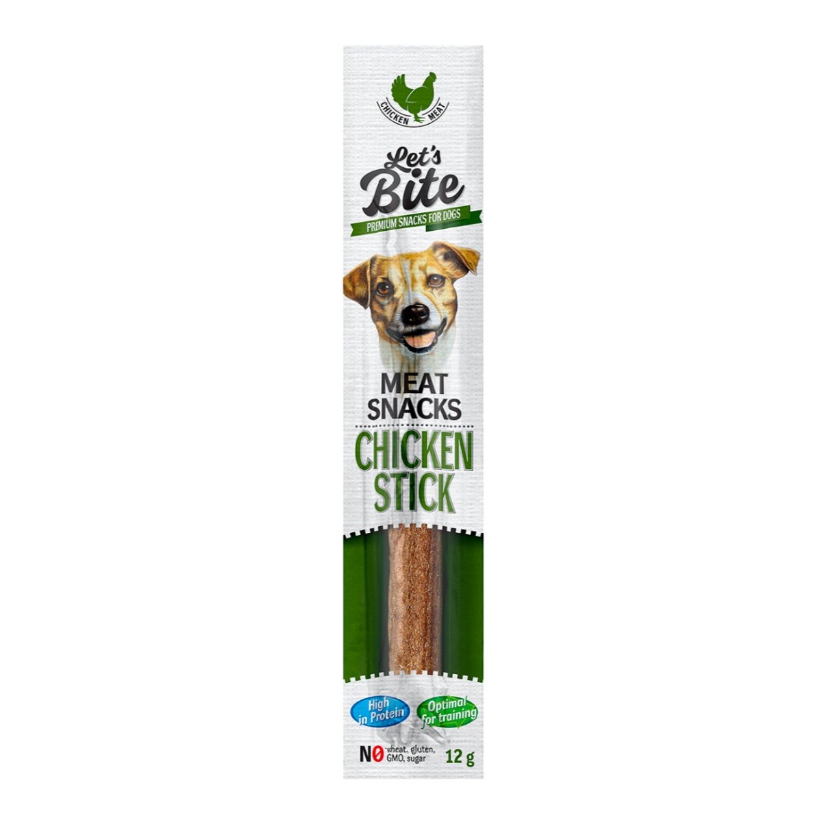 BRIT Let\'s Bite Meat Snacks Chicken Stick, Pui, recompense monoproteice fără cereale câini, baton de carne, 12g