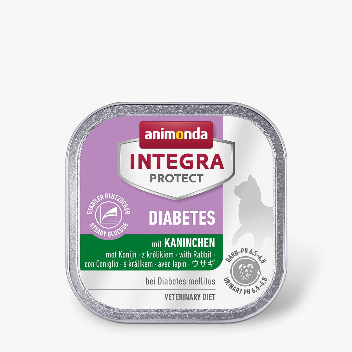 INTEGRA PROTECT Diabetes, Iepure, dietă veterinară, tăviță hrană umedă fără cereale pisici, diabet, (în aspic), 100g - 1 | YEO