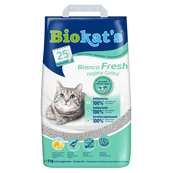 BIOKAT\'S, Fresh, așternut igienic pisici, granule, argilă, aglomerant, neutralizare mirosuri, 5kg - 1 | YEO