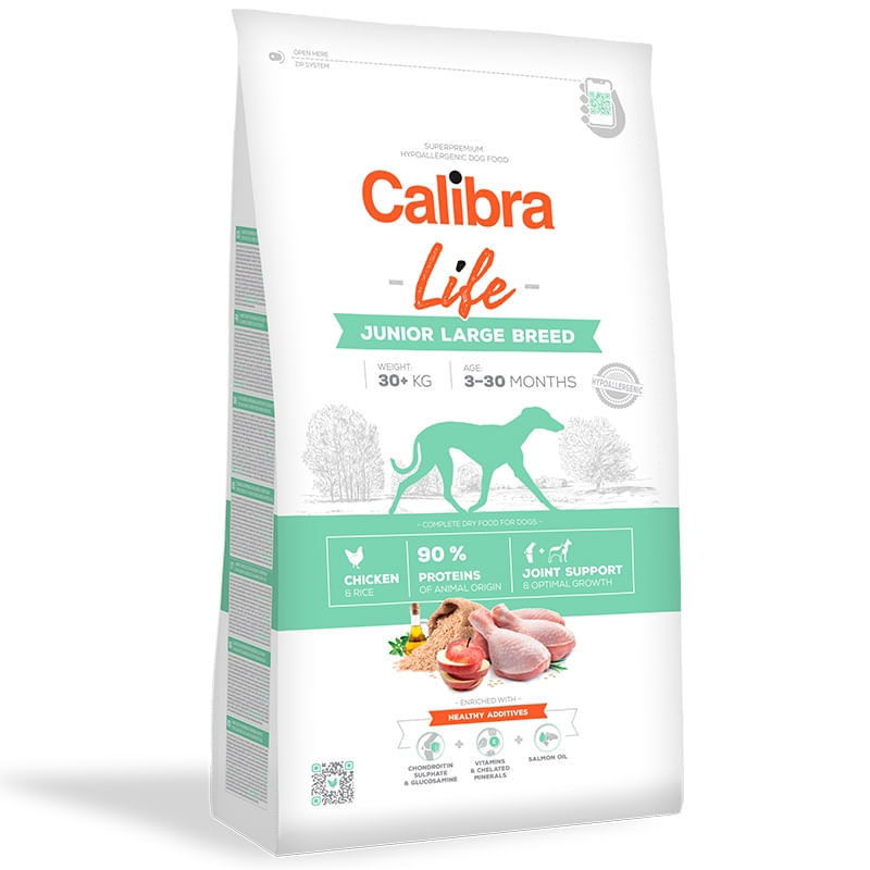 Calibra Dog Life Junior Large Breed cu Pui, 2.5 Kg - 1 | YEO