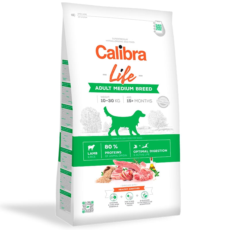 Calibra Dog Life Adult Medium Breed cu Miel, 2.5 Kg - 1 | YEO