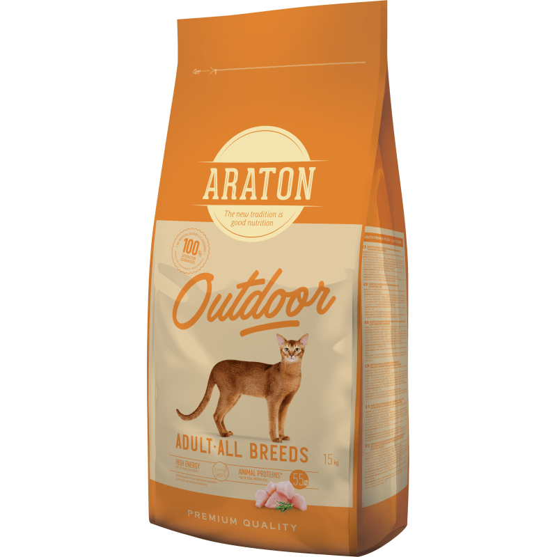 Araton Cat Adult Outdoor Pui si Curcan, 15 kg - 1 | YEO