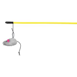 Trixie, undiță cu șoarece, jucărie, pisici, pluș, multicolor, 100cm