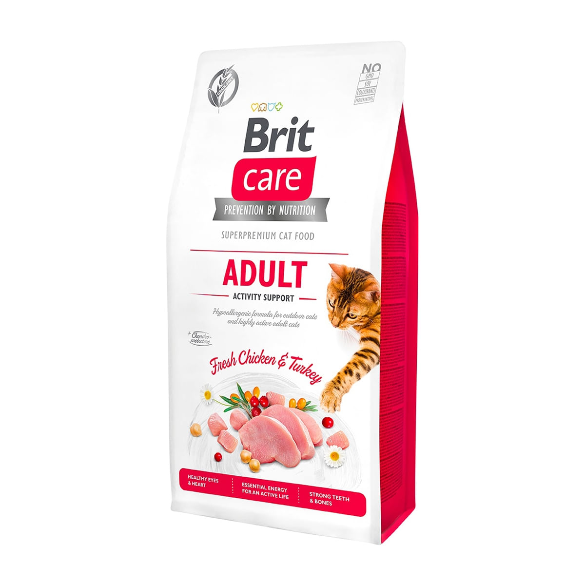 BRIT Care Adult Activity Support, Pui și Curcan, hrană uscată fără cereale pisici, activitate intensă, 400g - 1 | YEO