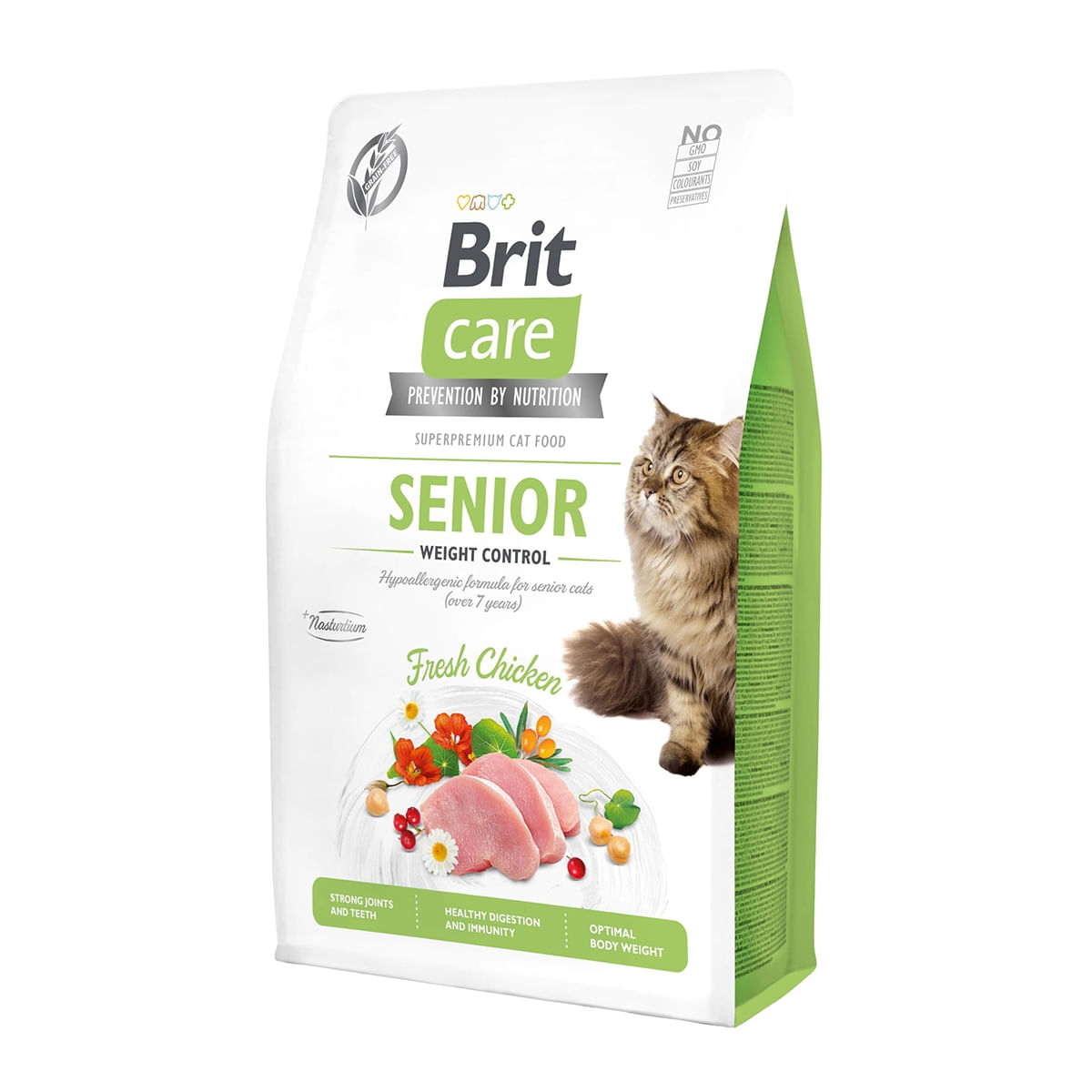 BRIT Care Senior Weight Control, Pui, hrană uscată fără cerele pisici senior, managementul greutății, 400g - 1 | YEO