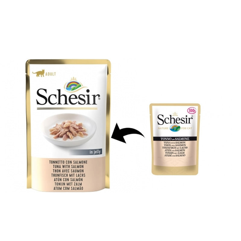 Schesir Cat Ton & Somon in Jelly, 85 g