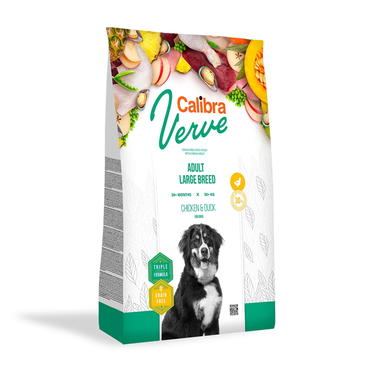 CALIBRA Verve GF L, Pui și Rată, hrană uscată fără cereale câini, 12kg