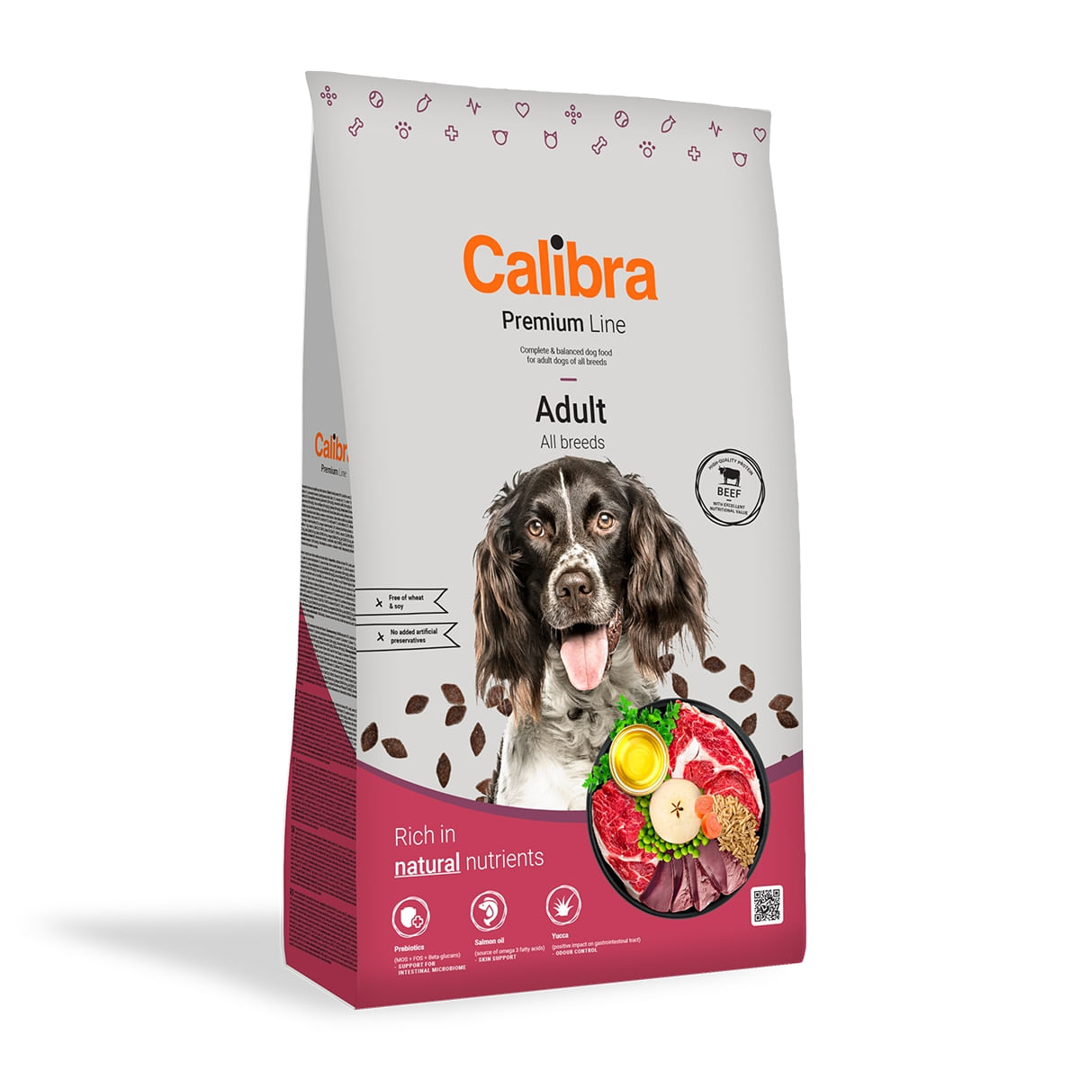 CALIBRA Premium Line Adult, Vită, hrană uscată câini, 3kg - 1 | YEO