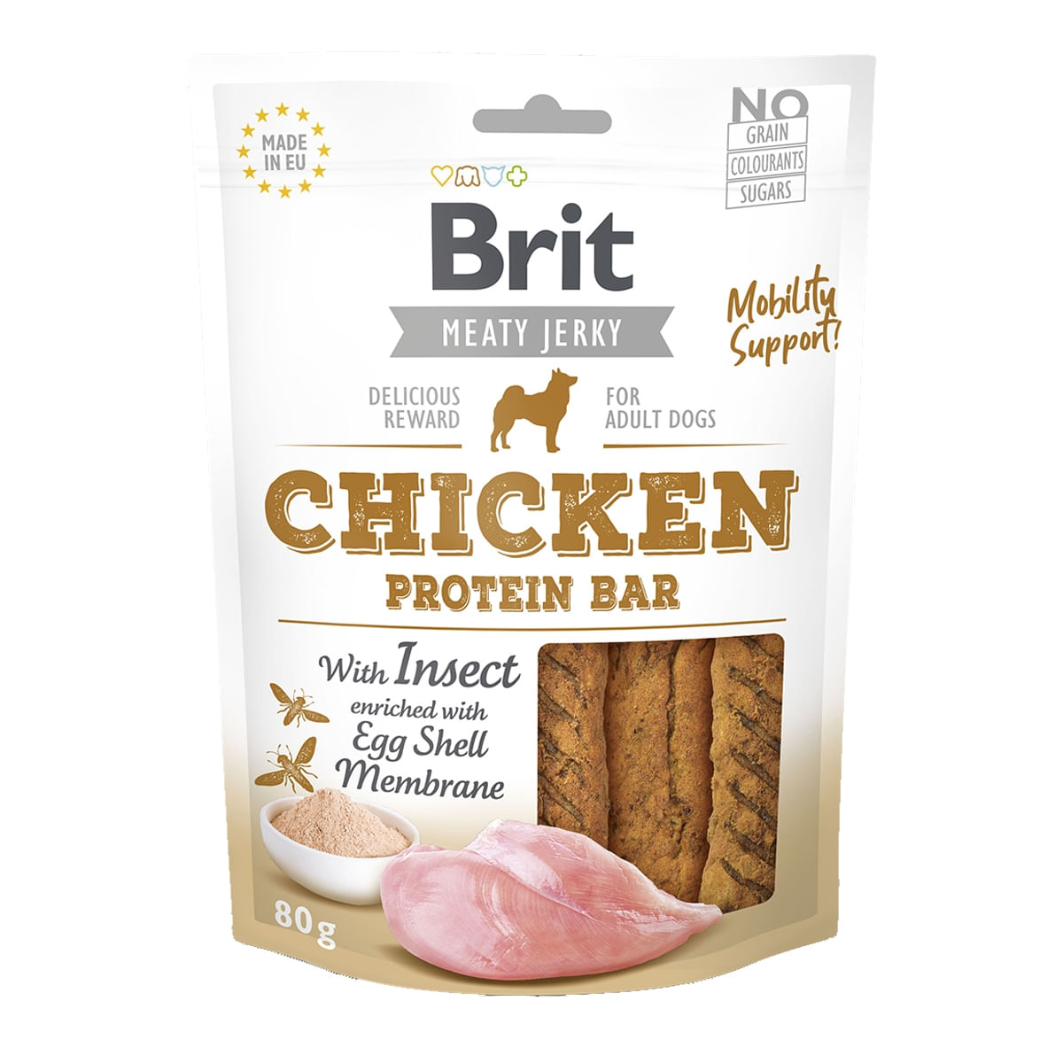 BRIT Jerky Chicken Protein Bar, recompense câini, Batoane proteice Pui, 80g