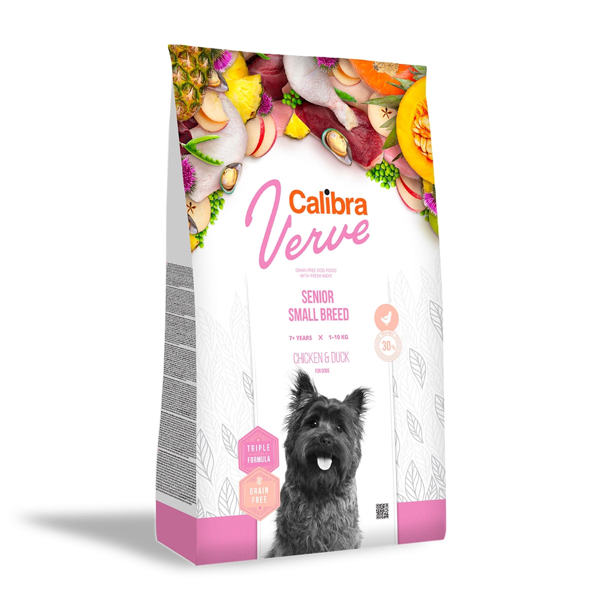 CALIBRA Verve GF Senior S, Pui și Rată, hrană uscată fără cereale câini senior, 6kg