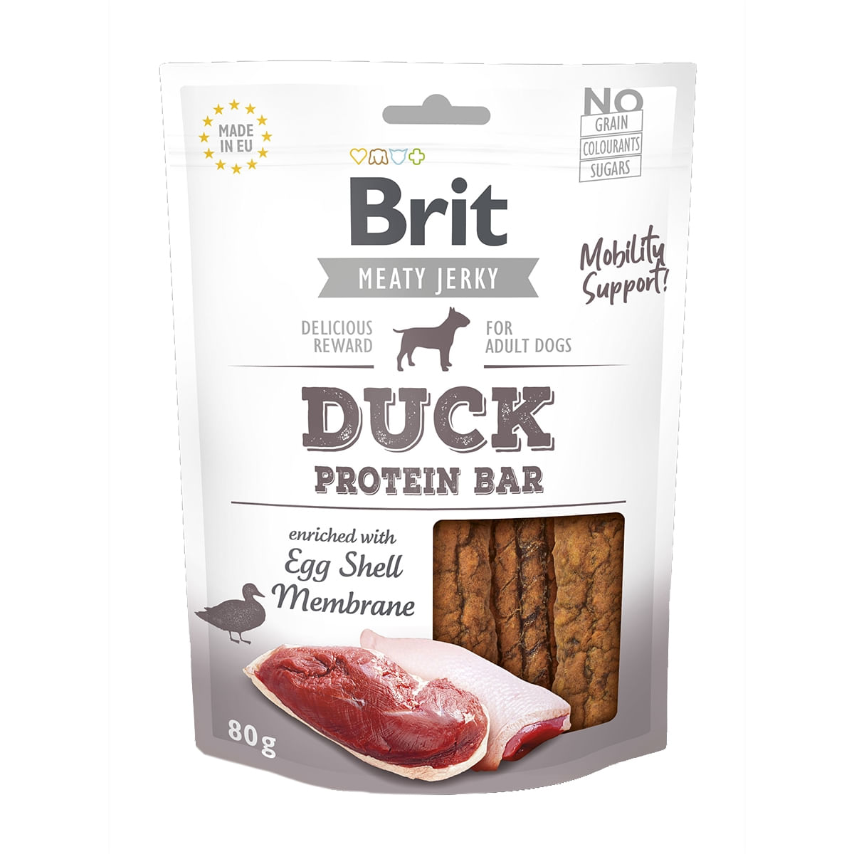 BRIT Jerky Duck Protein Bar, recompense câini, Batoane proteice Rață, 80g - 1 | YEO