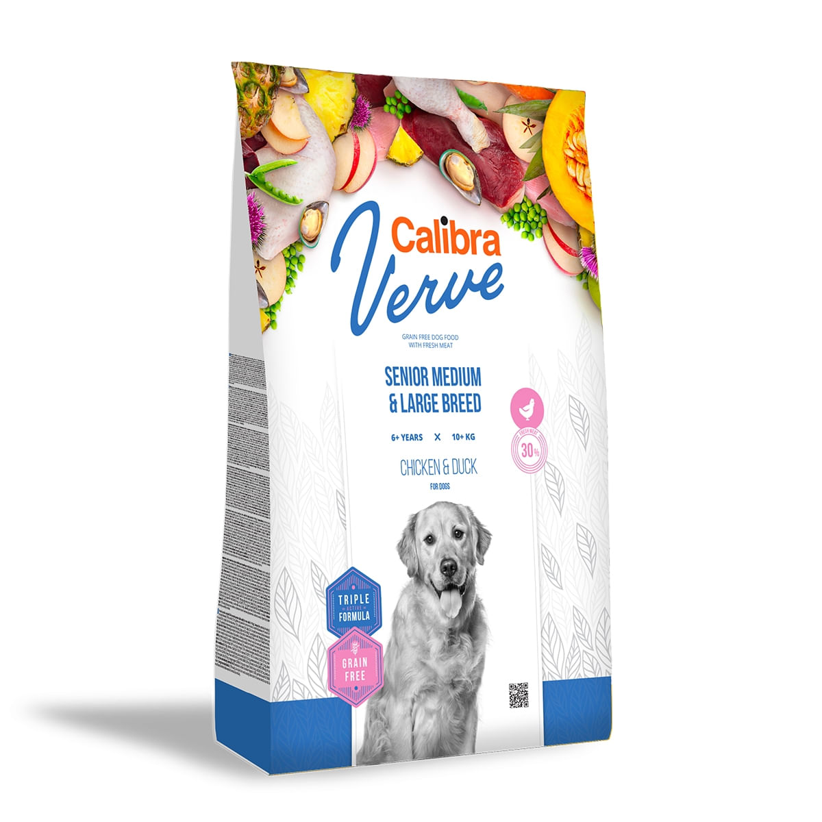 CALIBRA Verve GF Senior M și L, Pui și Rată, hrană uscată fără cereale câini senior, 2kg - 1 | YEO