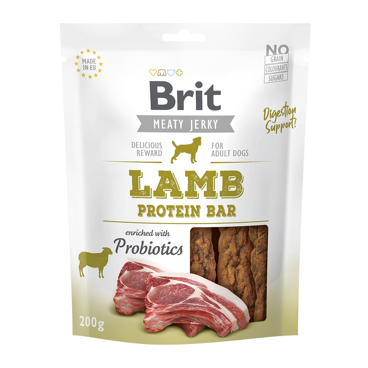 BRIT Jerky Lamb Protein Bar, recompense câini, Batoane proteice Miel, 200g - 1 | YEO