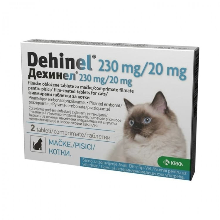 DEHINEL, antiparazitare pisici, 230 mg/20 mg, comprimate masticabile, 2cpr - 1 | YEO