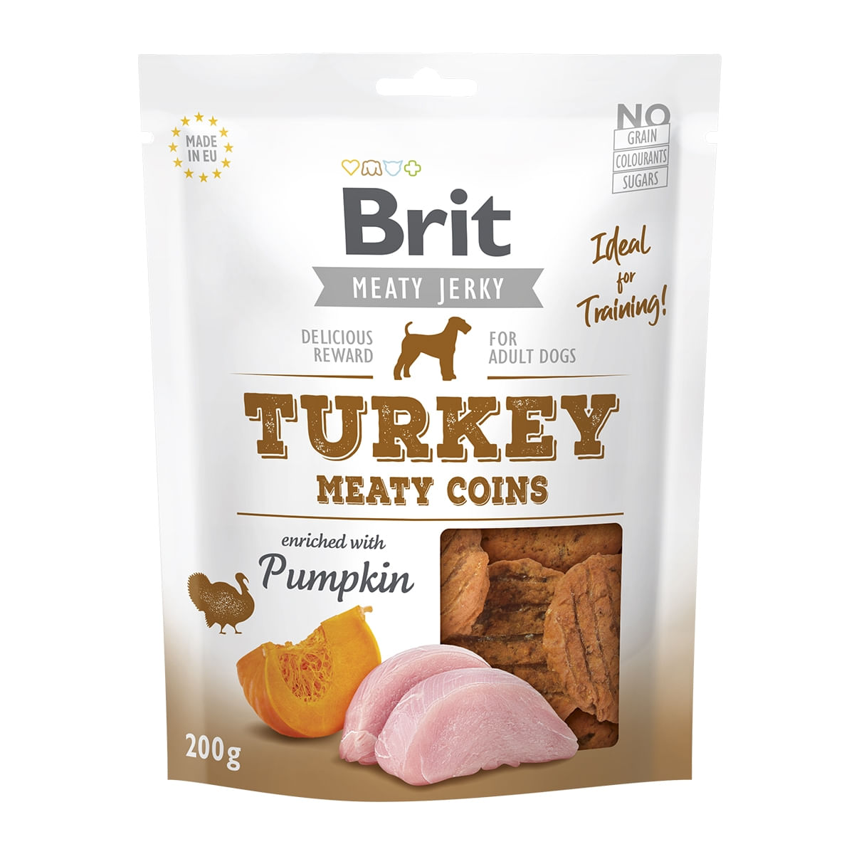 BRIT Jerky Turkey Meaty Coins, recompense câini, Rondele carne Curcan, 200 g