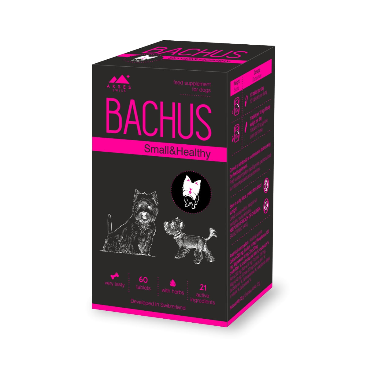 BACHUS Small&Healthy, multivitamine câini și pisici, 60cpr