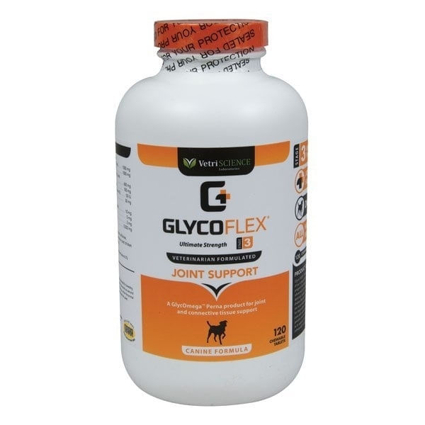 VETRI SCIENCE GlycoFlex Stage 3, suplimente articulare câini, 120tbl masticabile