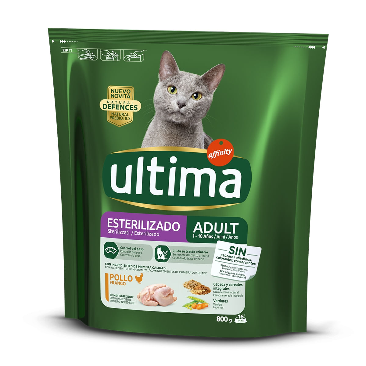 ULTIMA Cat Sterilised Adult, Pui, hrană uscată pisici sterilizate, 800g - 1 | YEO