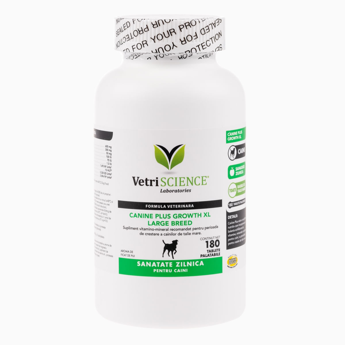 VETRI SCIENCE Canine Plus Growth XL, suplimente creștere câini, 180tbl masticabile