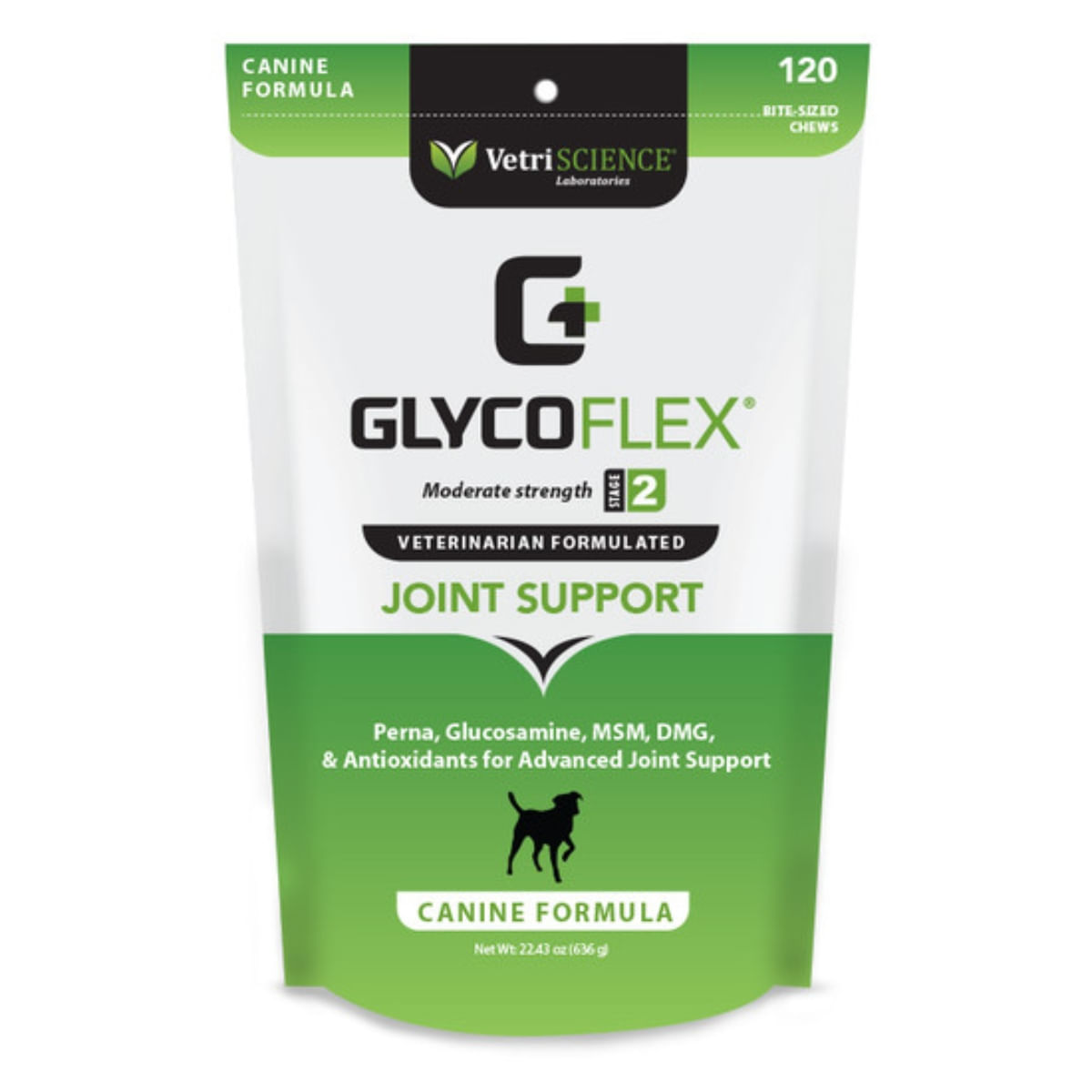 VETRI SCIENCE GlycoFlex Stage 2, suplimente articulare câini VETRI SCIENCE GlycoFlex Stage 2, Bite-sized Chews, suplimente articulare câini, 120cpr masticabile - 1 | YEO