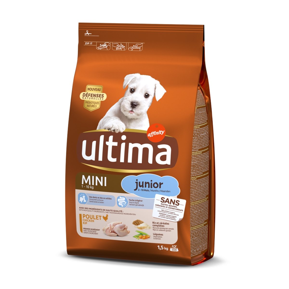 ULTIMA Dog Mini Junior, Pui, hrană uscată câini, 1.5kg - 1 | YEO