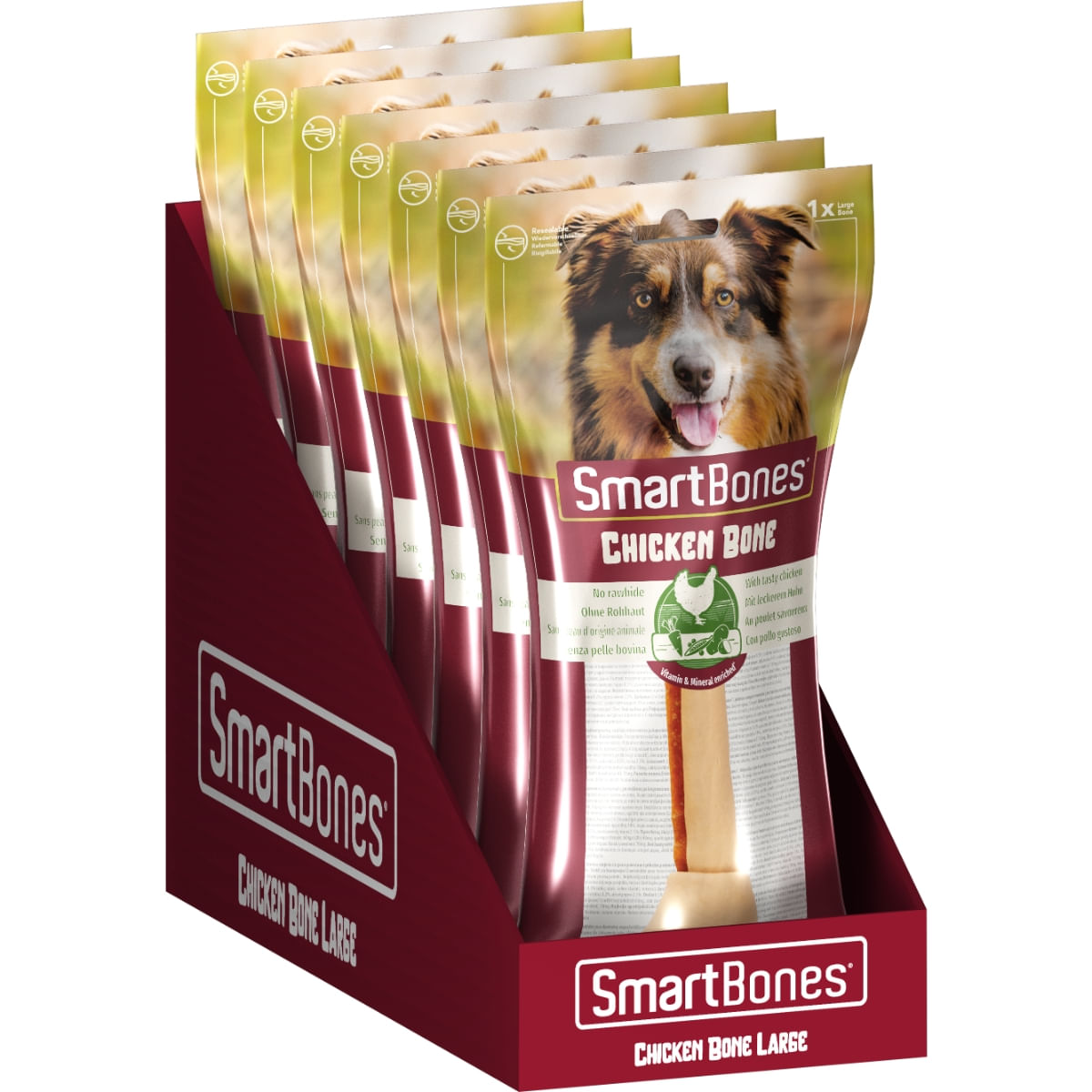 SMARTBONES Classics Chicken Bone Large, recompense câini, Os aromat Pui