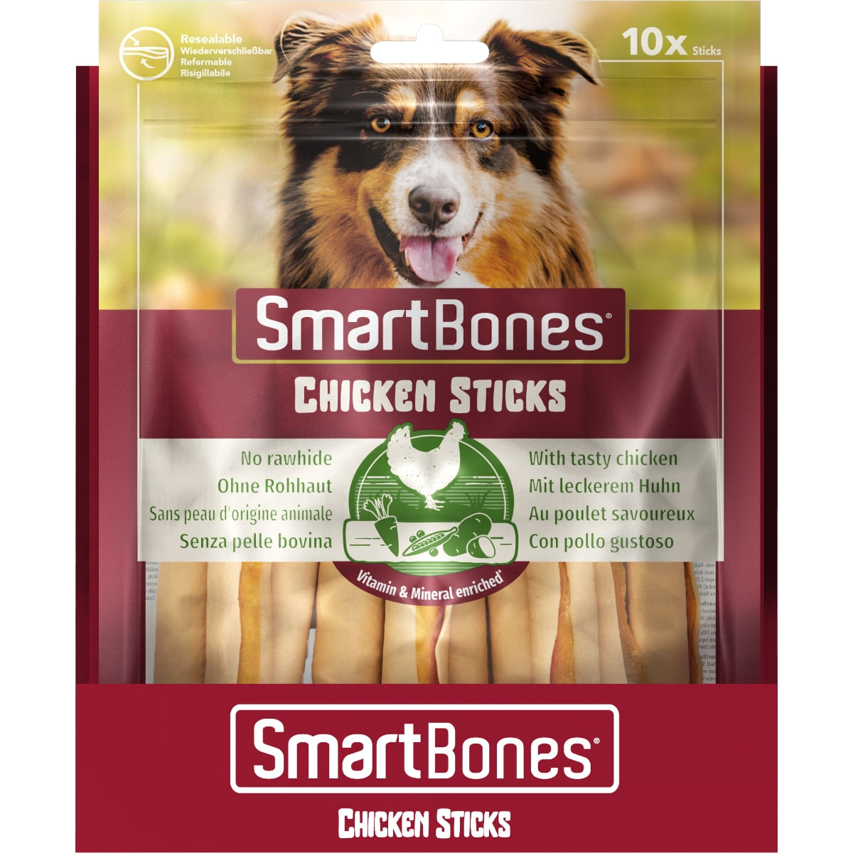 SMARTBONES Classics Chicken Sticks, recompense câini, Batoane aromate Pui, 10buc - 3 | YEO