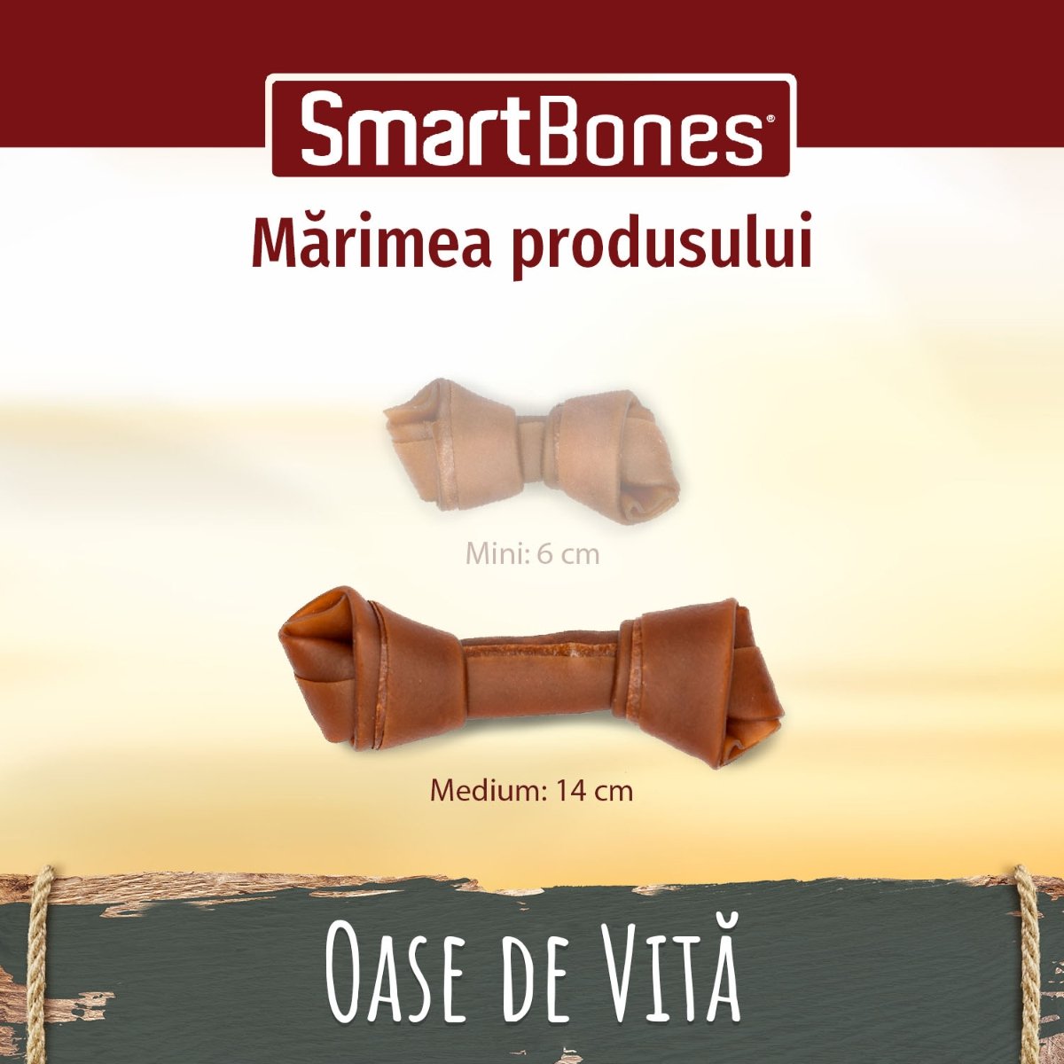 SMARTBONES Flavours Beef Bones Medium, recompense câini, Oase aromate Vita, 2buc - 1 | YEO