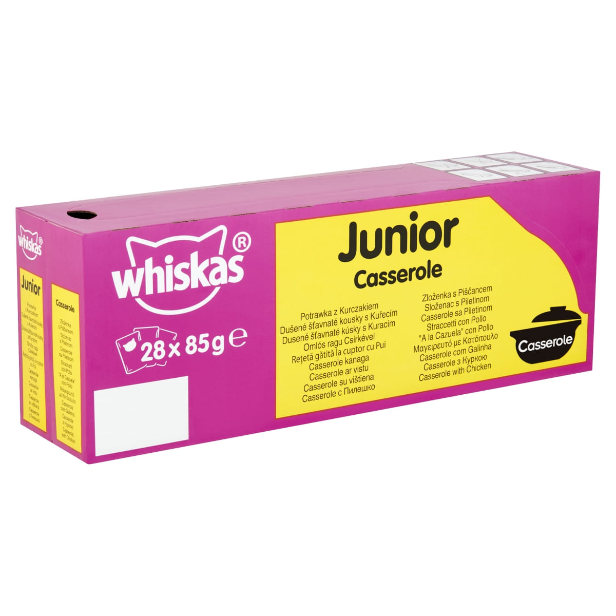 WHISKAS Casserole Junior, Pui, plic hrană umedă pisici junior, (în aspic), 85g - 2 | YEO