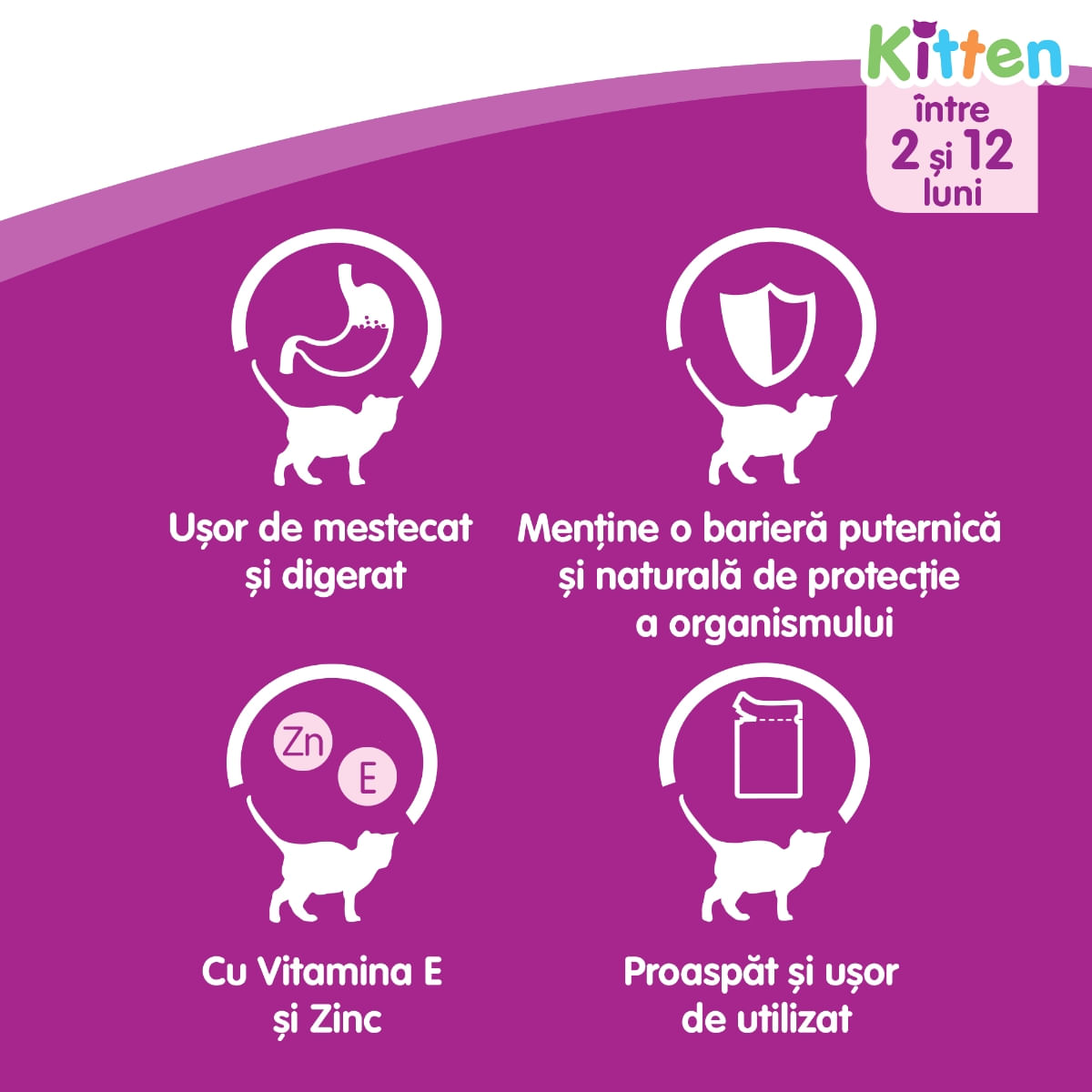 WHISKAS Casserole Junior, Pui, plic hrană umedă pisici junior, (în aspic), 85g
