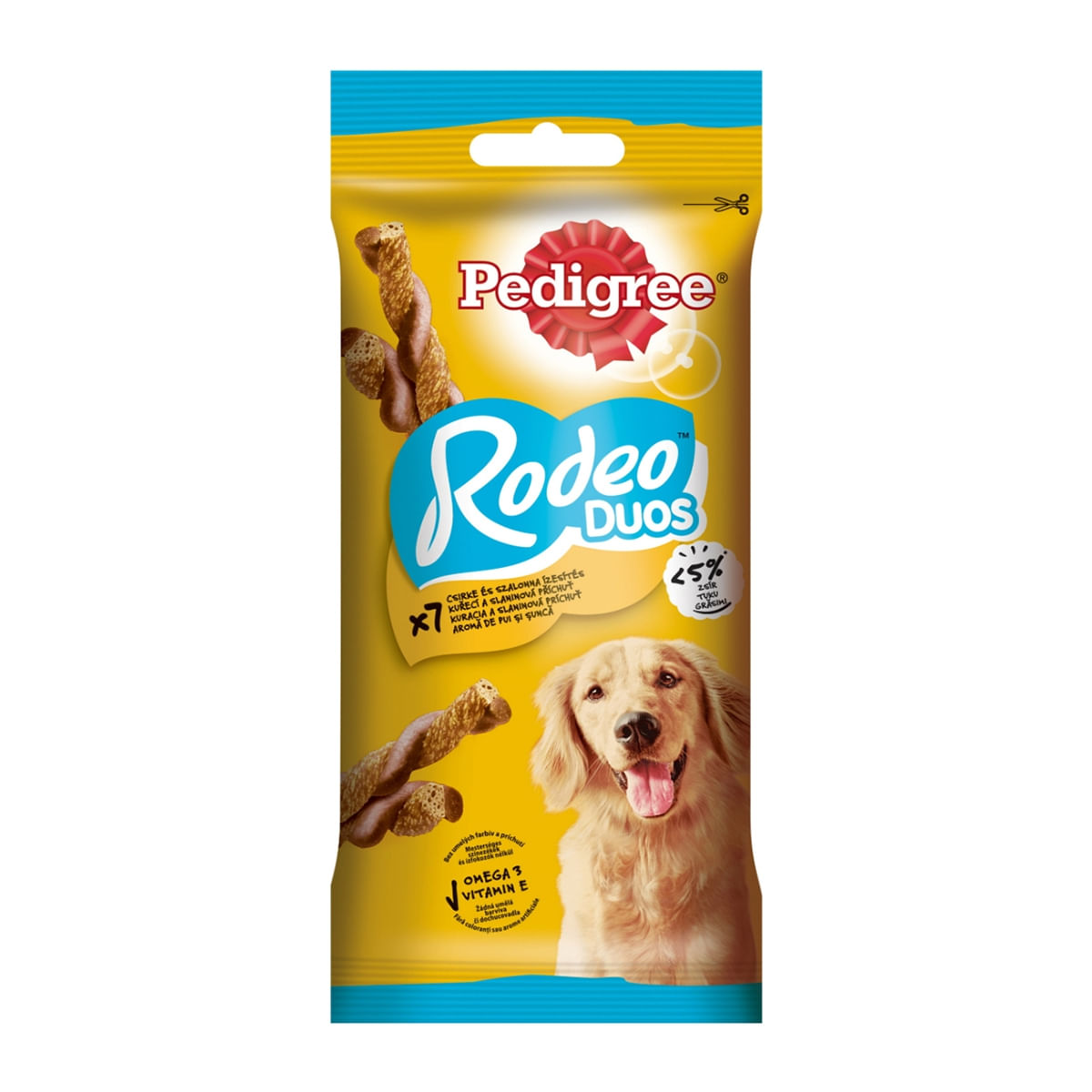 PEDIGREE Rodeo Duos, recompense câini, batoane, Pui și Bacon, 7buc - 1 | YEO
