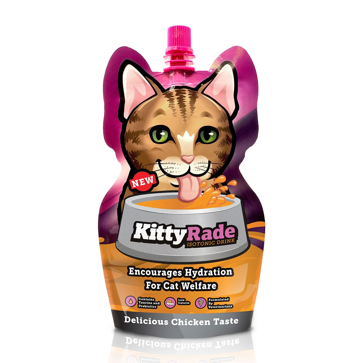 KITTY RADE, suplimente vitalitate, băutură izotonică cu electroliți pisici, Pui, 250ml - 1 | YEO