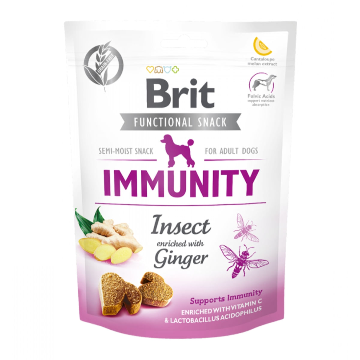 BRIT Care Functional Snack Immunity, Insecte cu Ghimbir, recompense funționale fără cereale câini, imunitate, 150g - 1 | YEO