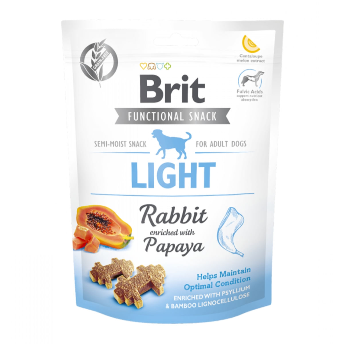 BRIT Care Functional Snack Light, Iepure cu Papaya, recompense funționale fără cereale câini, managemantul greutății, 150g - 1 | YEO